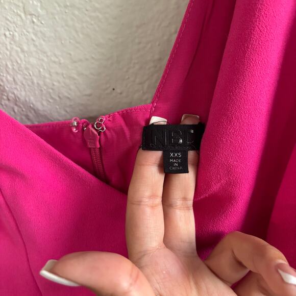 Revolve NBD Adios Assymetrical Mini Dress in Fuchsia Women's Size XXS - Picture 5 of 10